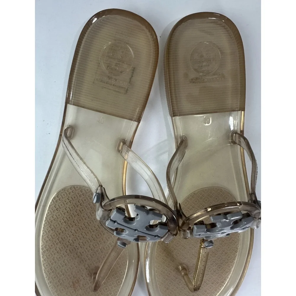 Tory Burch Mini Miller Jelly Thong Sandals Clear Flip Flops Womens Size 10M 10 - Picture 4 of 14
